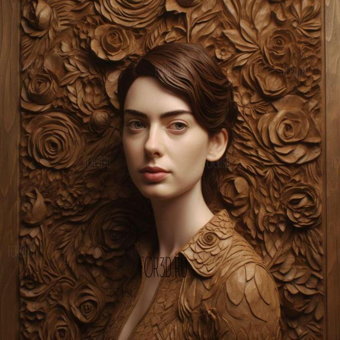 Anne Hathaway 1 3d stl модель для ЧПУ